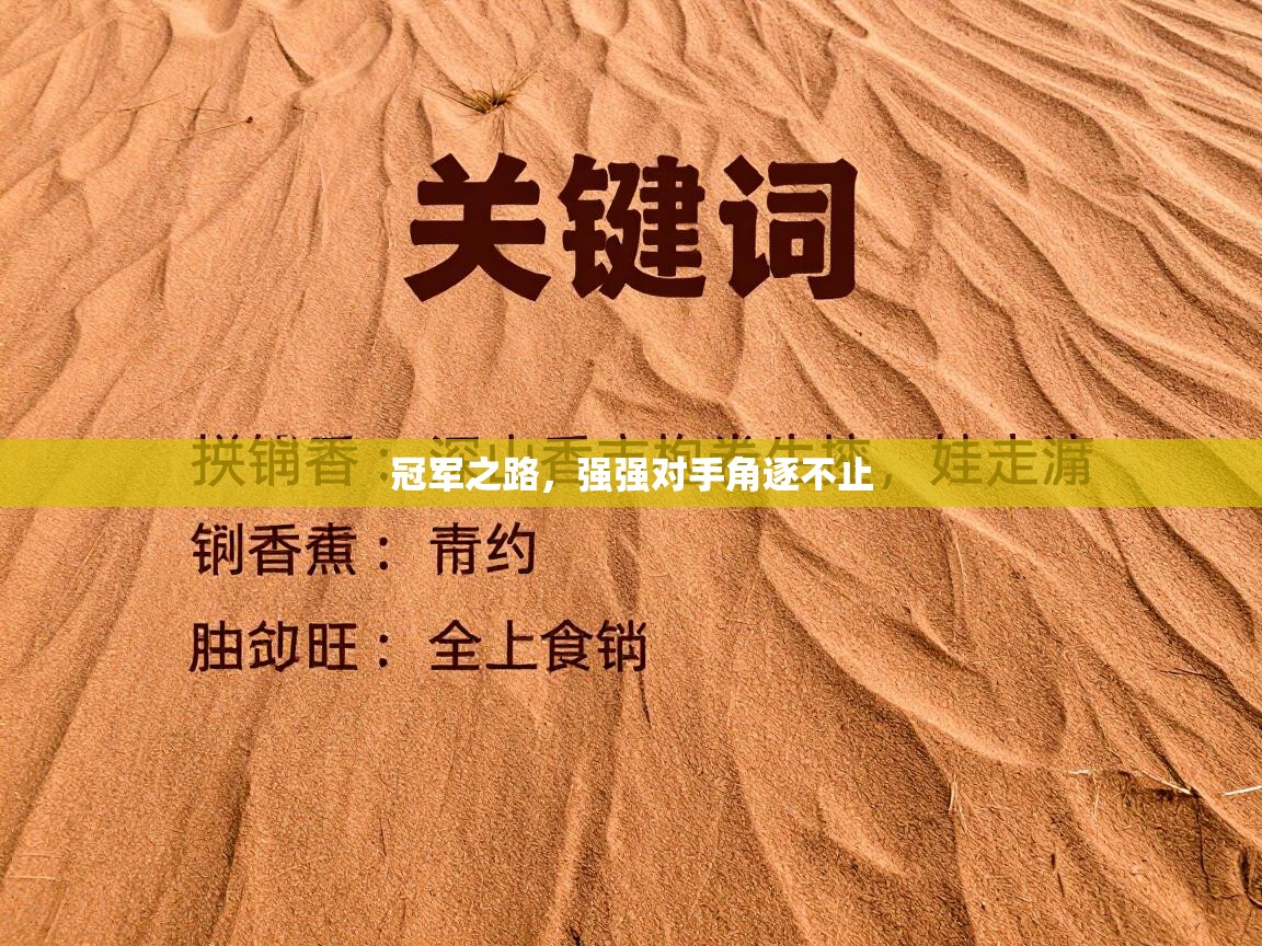 云开体育app网页版登录入口-冠军之路，强强对手角逐不止  第2张